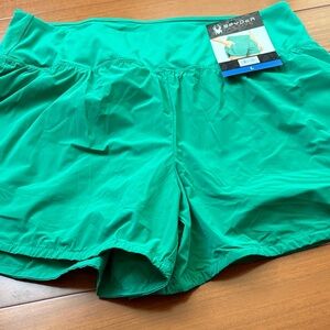 Women's Vibrant Green Athletic Shorts